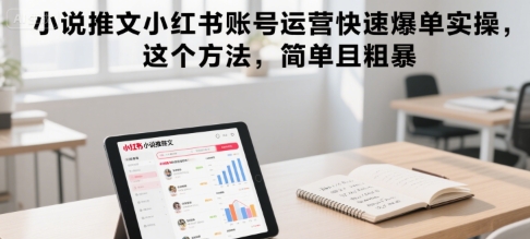 小说推文小红书账号运营快速爆单实操，这个方法，简单且粗暴-非凡网-资源网-最新项目分享网站