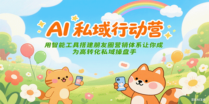 AI私域行动营：用智能工具搭建朋友圈营销体系让你成为高转化私域操盘手-非凡网-资源网-最新项目分享网站