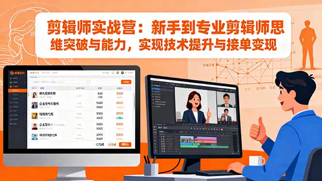 剪辑师实战营：新手到专业剪辑师思维突破与能力，实现技术提升与接单变现-非凡网-资源网-最新项目分享网站