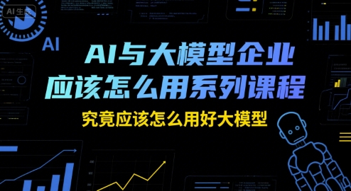 AI与大模型企业应该怎么用系列课程，究竟应该怎么用好大模型-非凡网-资源网-最新项目分享网站