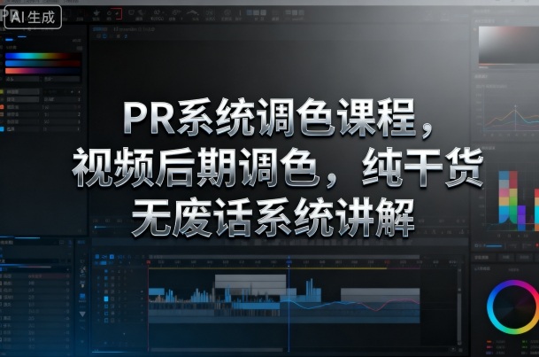 PR系统调色课程，视频后期调色，纯干货无废话系统讲解-非凡网-资源网-最新项目分享网站