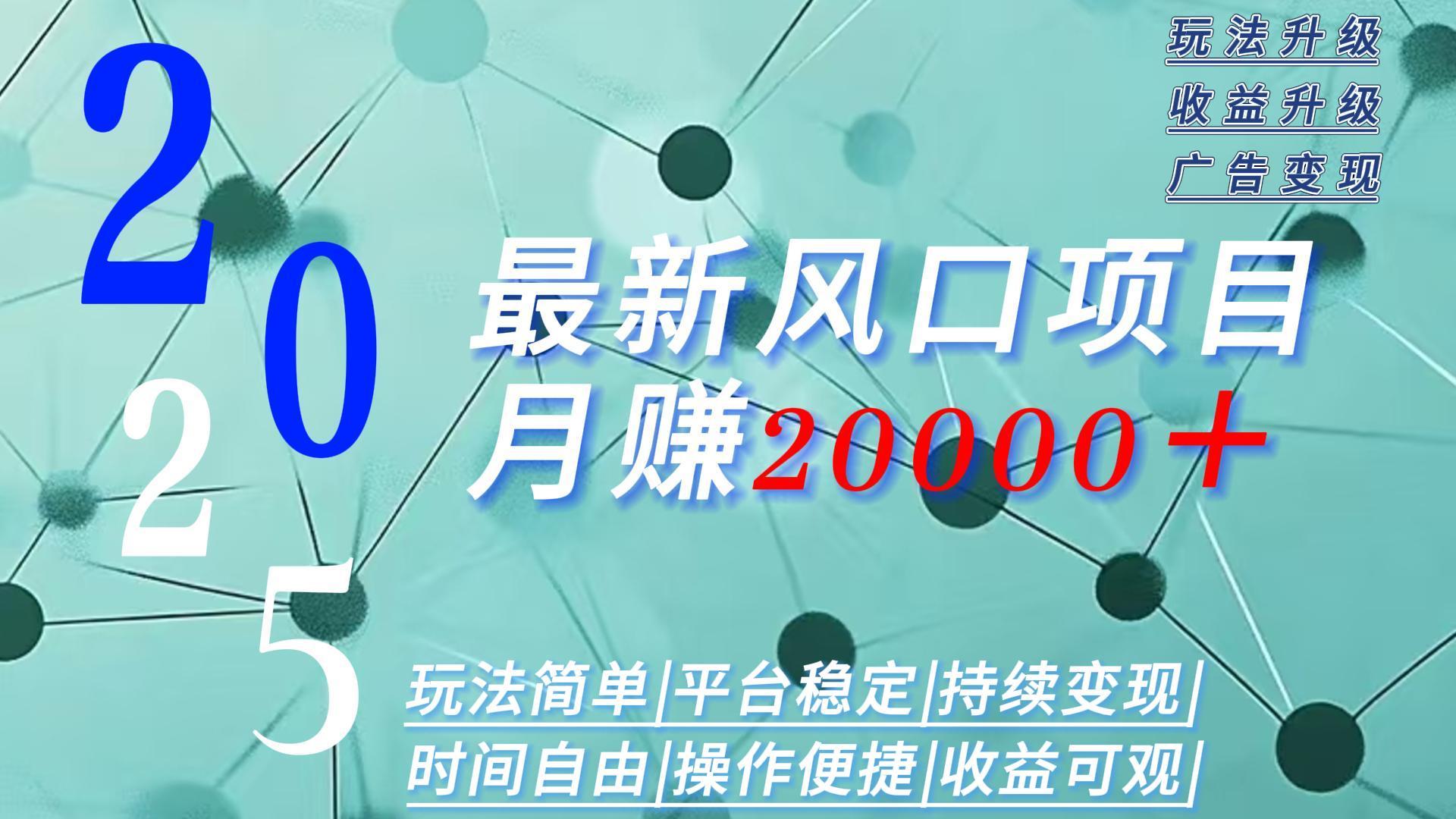 2025广告赛道新风口-月赚2W＋玩法简单，时间自由-非凡网-资源网-最新项目分享网站