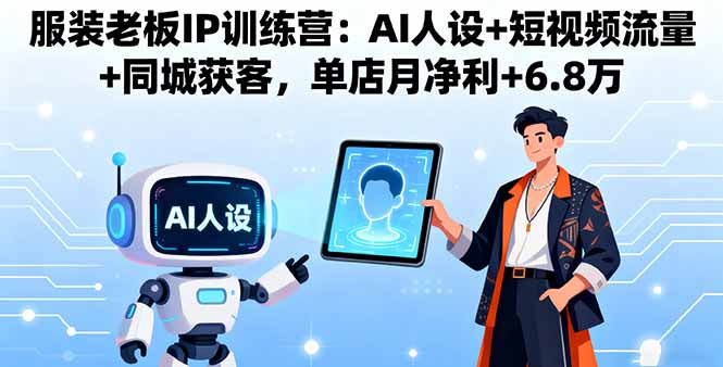 服装老板IP训练营：AI人设+短视频流量+同城获客，单店月净利+6.8万-非凡网-资源网-最新项目分享网站