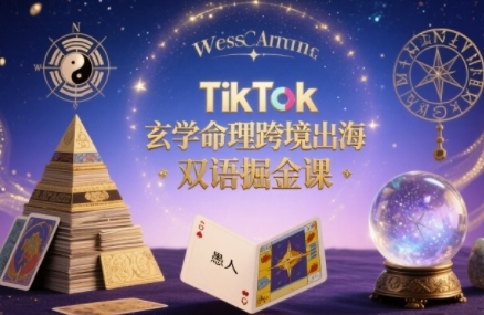 TikTok玄学命理跨境出海双语掘金课，手把手教你用命理知识精准直击海外用户痛点-非凡网-资源网-最新项目分享网站