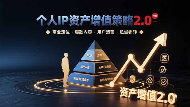 个人IP资产增值策略2.0 拆解商业定位/爆款内容/用户运营/私域销转四大模块-非凡网-资源网-最新项目分享网站