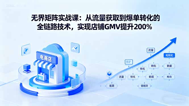 无界矩阵实战课：从流量获取到爆单转化的全链路技术，实现店铺GMV提升200%-非凡网-资源网-最新项目分享网站