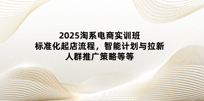 2025淘系电商实训班：标准化起店流程，智能计划与拉新，人群推广策略等等-非凡网-资源网-最新项目分享网站