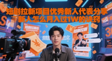 短剧拉新项目优秀新人代表分享新人怎么月入过1W的诀窍-非凡网-资源网-最新项目分享网站