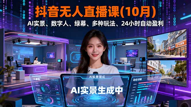 抖音无人直播课(10月-非凡网-资源网-最新项目分享网站