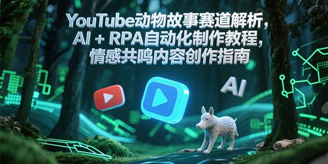 YouTube动物故事赛道解析，AI+RPA自动化制作教程，情感共鸣内容创作指南-非凡网-资源网-最新项目分享网站