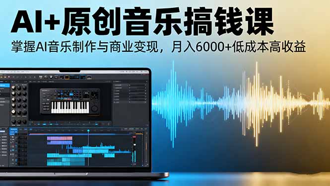 AI+原创音乐搞钱课：掌握AI音乐制作与商业变现，月入6000+低成本高收益-非凡网-资源网-最新项目分享网站