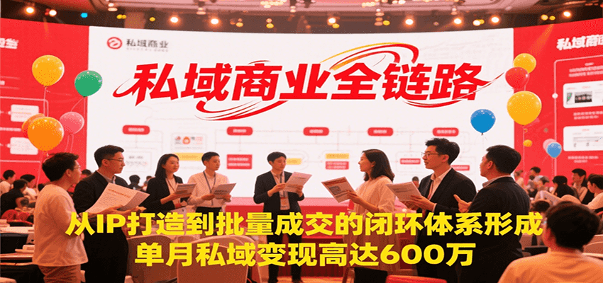 私域商业全链路，从IP打造到批量成交的闭环体系形成，单月私域变现600万-非凡网-资源网-最新项目分享网站