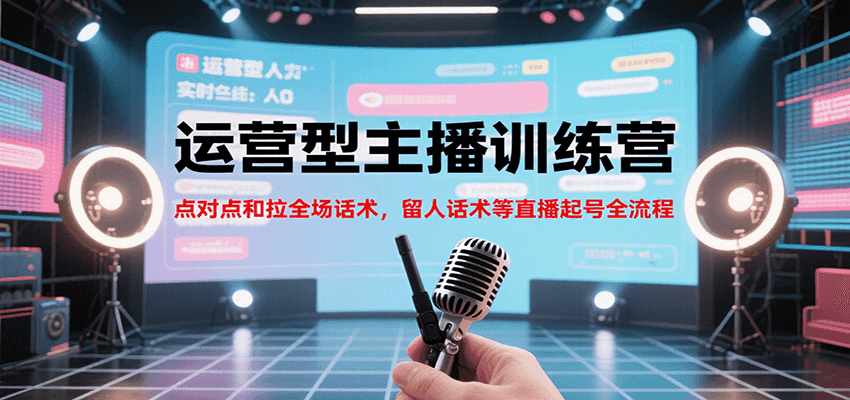 运营型主播训练营，点对点和拉全场话术，留人话术等直播起号全流程(更新7月)-非凡网-资源网-最新项目分享网站