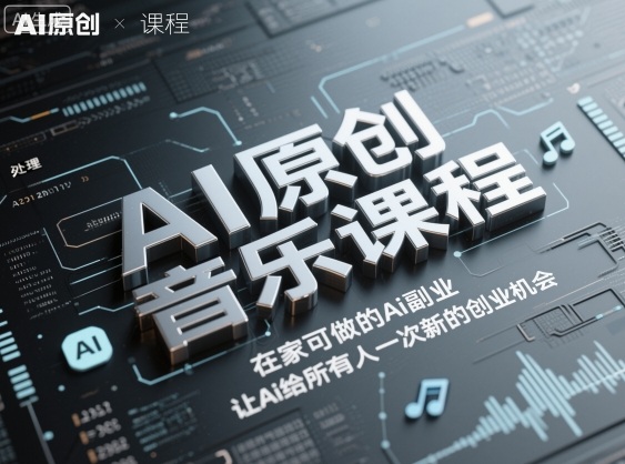 AI原创音乐课程，在家可做的Ai副业，让Ai给所有人一次新的创业机会-非凡网-资源网-最新项目分享网站