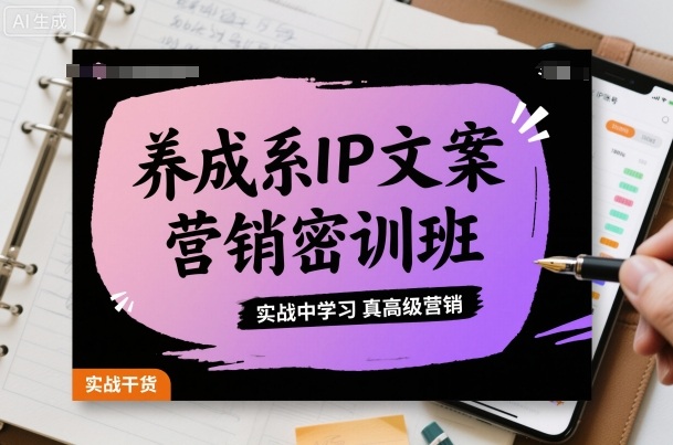 养成系IP文案营销密训班，实战中学习真高级营销-非凡网-资源网-最新项目分享网站