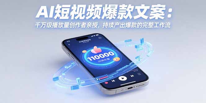AI短视频爆款文案：千万级播放量创作者亲授，持续产出爆款的完整工作流-非凡网-资源网-最新项目分享网站