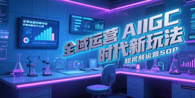 全域运营AIGC时代新玩法，文案封面设计公式，短视频运营SOP-非凡网-资源网-最新项目分享网站