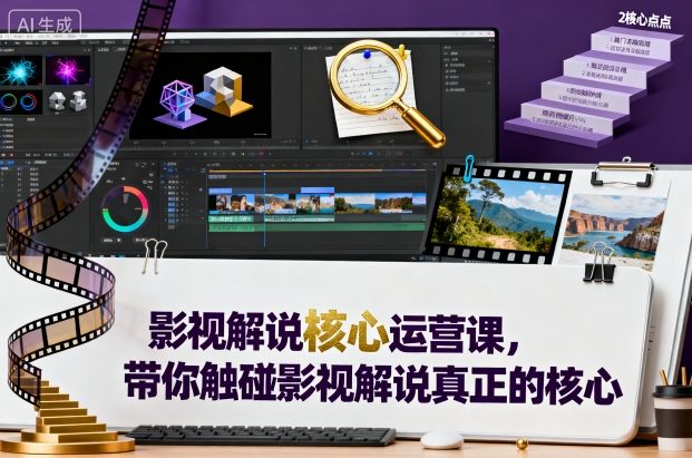 影视解说核心运营课，带你触碰影视解说真正的核心-非凡网-资源网-最新项目分享网站