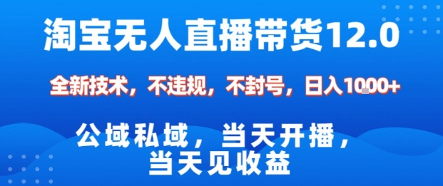 淘宝无人直播12.0，公域私域技术，不封号，不违规布局双十一流量风口，日入1k(独家技术)【揭秘】-非凡网-资源网-最新项目分享网站