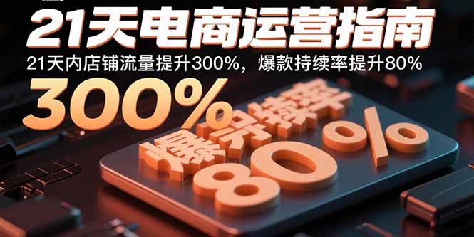 21天电商运营指南：21天内店铺流量提升300%，爆款持续率提升80%-非凡网-资源网-最新项目分享网站