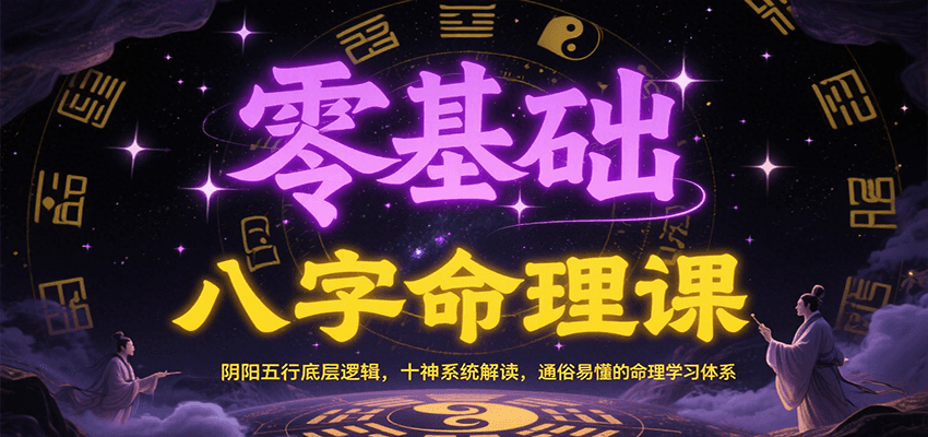 零基础八字命理课：阴阳五行底层逻辑，十神系统解读，通俗易懂的命理学习体系-非凡网-资源网-最新项目分享网站