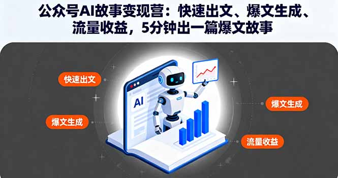 公众号AI故事变现营：快速出文、爆文生成、流量收益，5分钟出一篇爆文故事-非凡网-资源网-最新项目分享网站