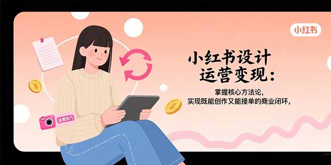 小红书设计运营变现：掌握核心方法论，实现既能创作又能接单的商业闭环-非凡网-资源网-最新项目分享网站