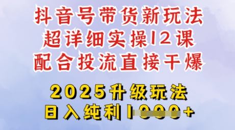 2025全新升级抖音带货玩法，一天纯利四位数，从剪辑到选品再到发布投流，超详细玩法揭秘-非凡网-资源网-最新项目分享网站