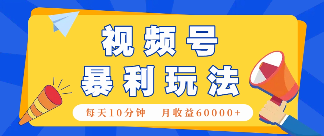 视频号AI赚钱法，每天只需10分钟，月入6万+！(超详细拆解)-非凡网-资源网-最新项目分享网站