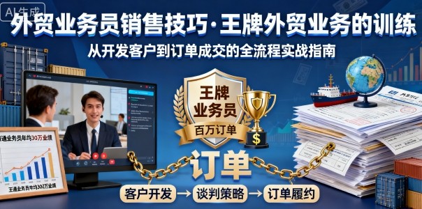 外贸业务员销售技巧，王牌外贸业务的训练-非凡网-资源网-最新项目分享网站