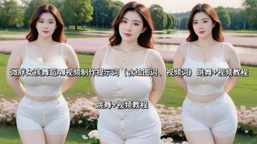 微胖女孩舞蹈AI视频制作提示词(含绘图词、视频词) 跳舞+视频教程-非凡网-资源网-最新项目分享网站