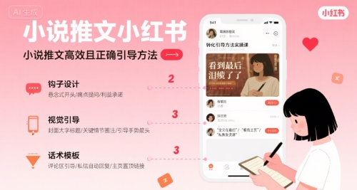 小说推文小红书高转化引导方法实操课，小说推文高效且正确引导方法-非凡网-资源网-最新项目分享网站