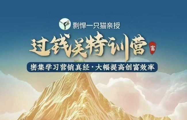 剽悍一只猫-过钱关特训营，学习营销真经 大幅度提高创富效率-非凡网-资源网-最新项目分享网站