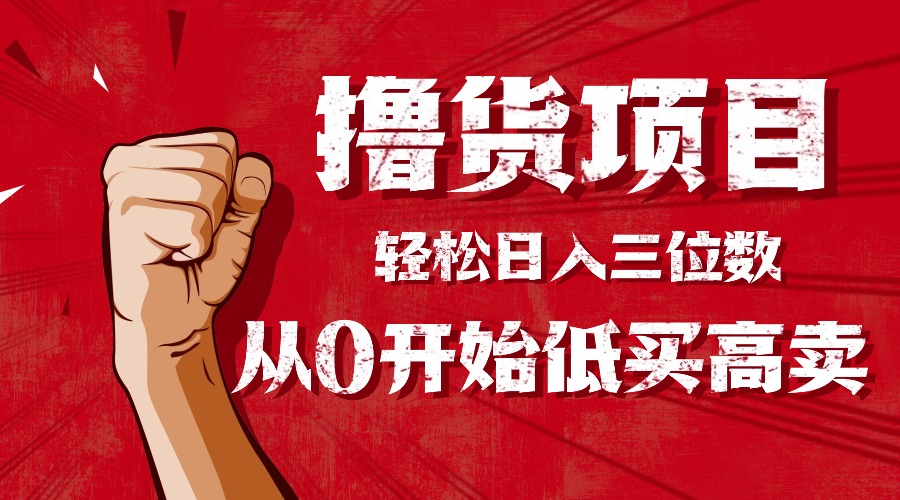 手把手教你撸货，从0开始低买高卖，小白轻松实现日入三位数!!!-非凡网-资源网-最新项目分享网站