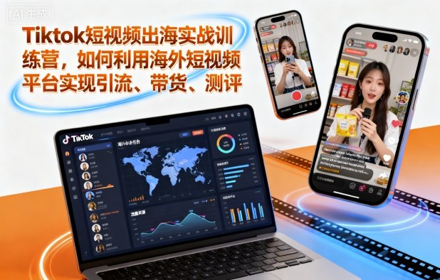Tiktok短视频出海实战训练营，如何利用海外短视频平台实现引流、带货、测评-非凡网-资源网-最新项目分享网站