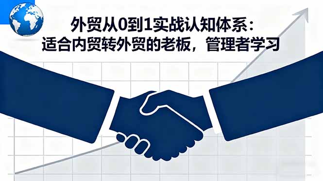外贸从0到1实战认知体系:适合内贸转外贸的老板,管理者学习-非凡网-资源网-最新项目分享网站