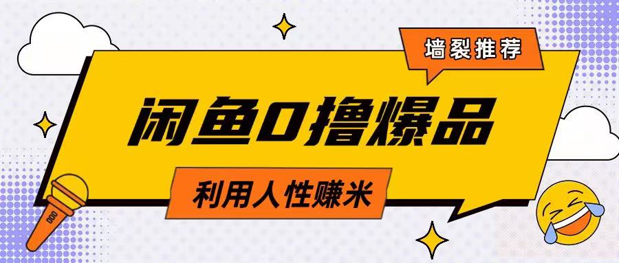 咸鱼0撸玩法利用人性售卖商品达到日挣2张的效果-非凡网-资源网-最新项目分享网站