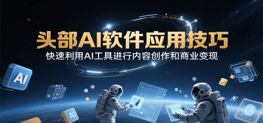 头部AI软件应用技巧，快速利用AI工具进行内容创作和商业变现-非凡网-资源网-最新项目分享网站