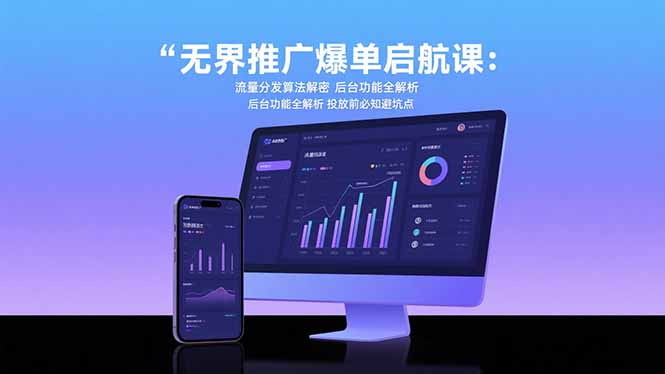 无界推广爆单启航课：流量分发算法解密 后台功能全解析 投放前必知避坑点-非凡网-资源网-最新项目分享网站