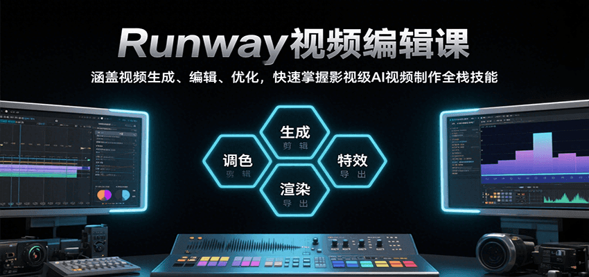 Runway视频编辑课，涵盖视频生成、编辑、优化，快速掌握影视级AI视频制作全栈技能-非凡网-资源网-最新项目分享网站