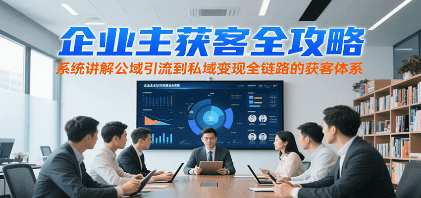企业主获客全攻略，系统讲解公域引流到私域变现全链路的获客体系-非凡网-资源网-最新项目分享网站