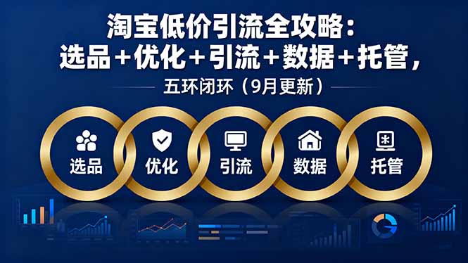 淘宝低价引流全攻略：选品＋优化＋引流＋数据＋托管，五环闭环(9月更新-非凡网-资源网-最新项目分享网站