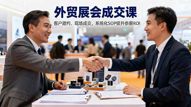 外贸展会成交课，含目标制定、客户邀约、现场成交，系统化SOP提升参展ROI-非凡网-资源网-最新项目分享网站