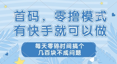 首码零撸项目，有快手就可以做，每天业务时间搞个几张不是问题【揭秘】-非凡网-资源网-最新项目分享网站