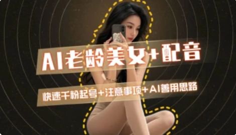 AI老龄美女涨粉+变现_快速千粉起号思路-非凡网-资源网-最新项目分享网站