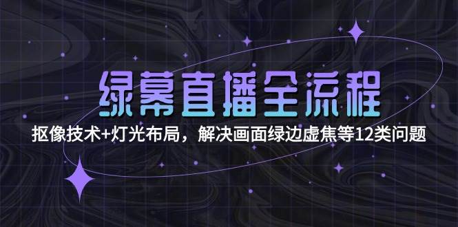 绿幕直播全流程：抠像技术+灯光布局，解决画面绿边虚焦等12类问题-非凡网-资源网-最新项目分享网站