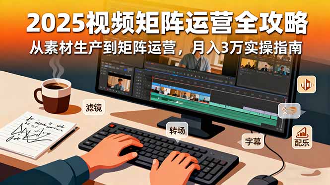 2025短视频矩阵运营全攻略：从素材生产到矩阵运营，月入3万实操指南-非凡网-资源网-最新项目分享网站