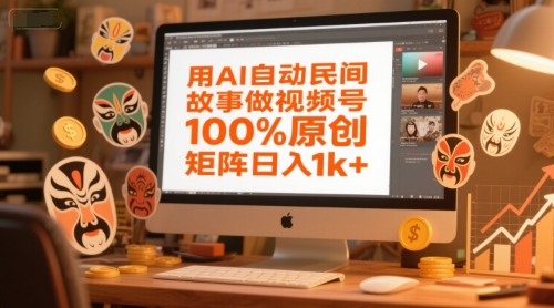 用AI自动民间故事做视频号，100%原创，矩阵日入1k+-非凡网-资源网-最新项目分享网站