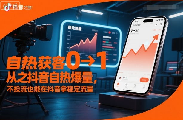 自热获客从0到1之抖音自热爆量，不投流也能在抖音拿稳定流量-非凡网-资源网-最新项目分享网站