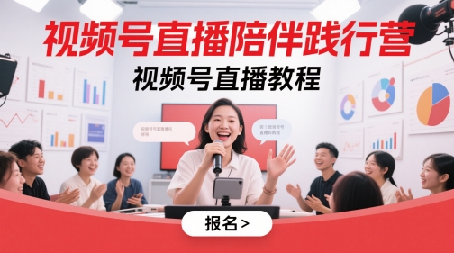 视频号直播陪伴践行营，视频号直播教程-非凡网-资源网-最新项目分享网站